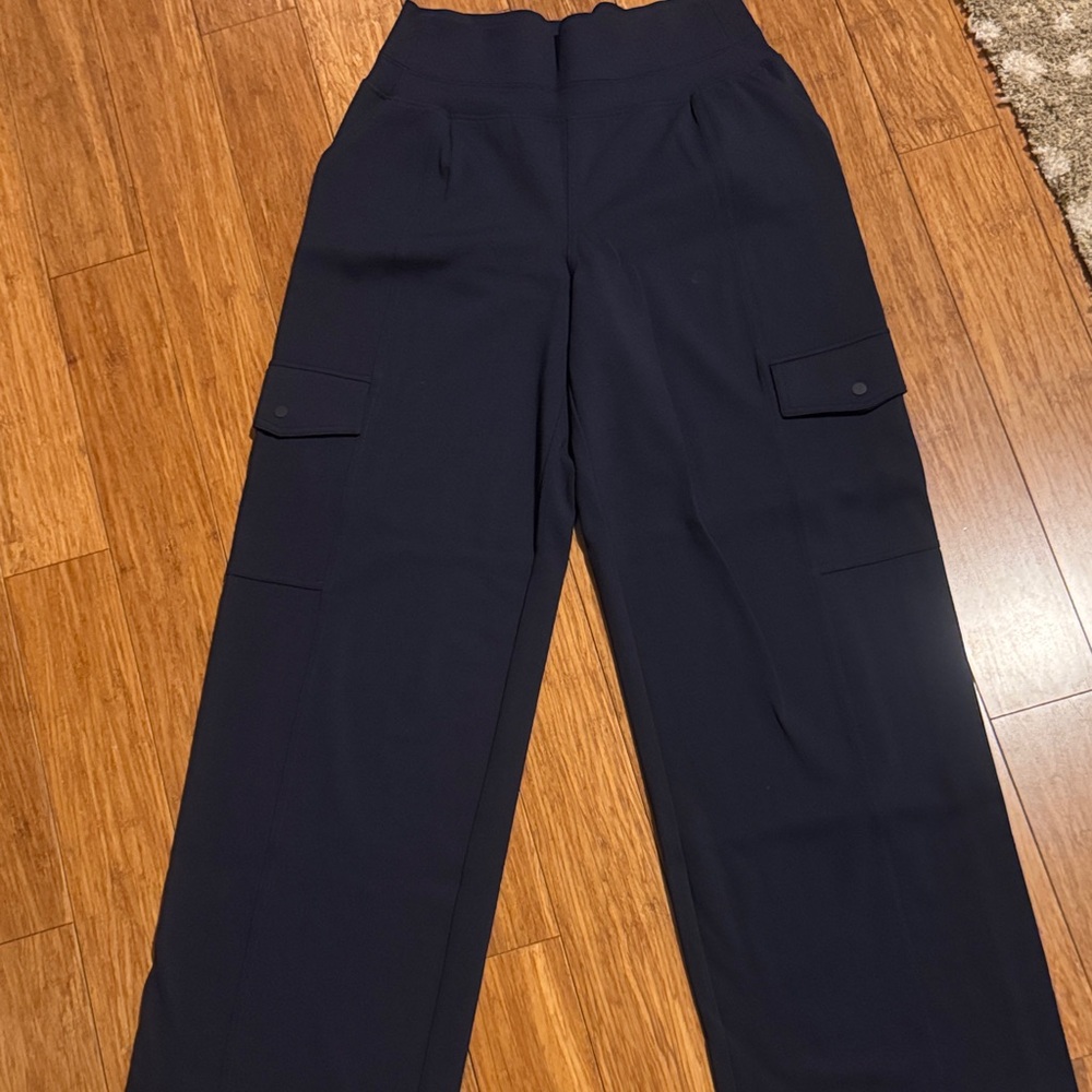 Athleta Venice Navy Wide Leg Cargo Pants
